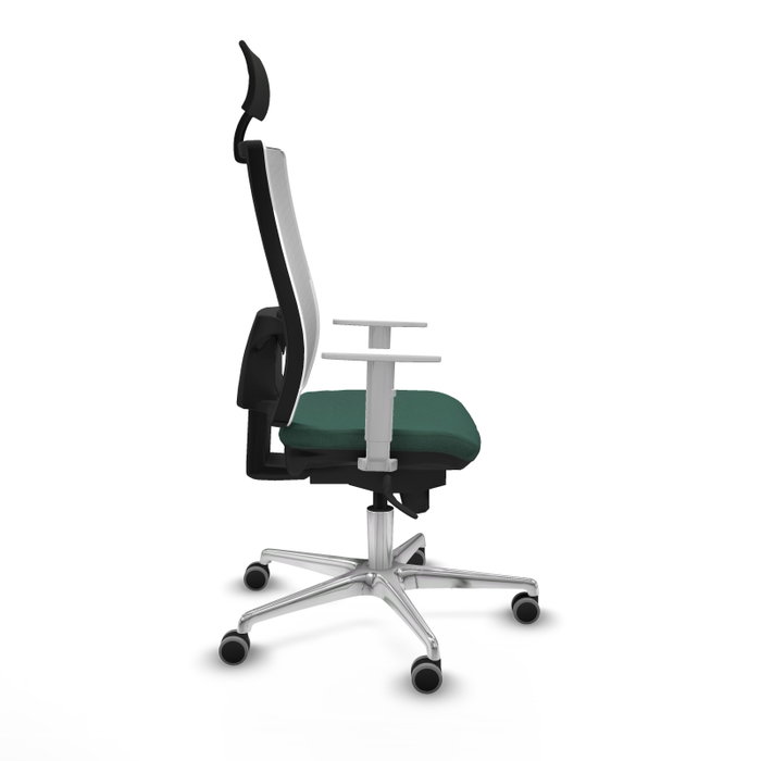 PIQUERAS Y CRESPO Silla de oficina Horna con mecanismo Sincro Verde botella y Blanco PIQUERAS Y CRESPO Silla de oficina Horna con mecanismo Sincro Verde botella y Blanco