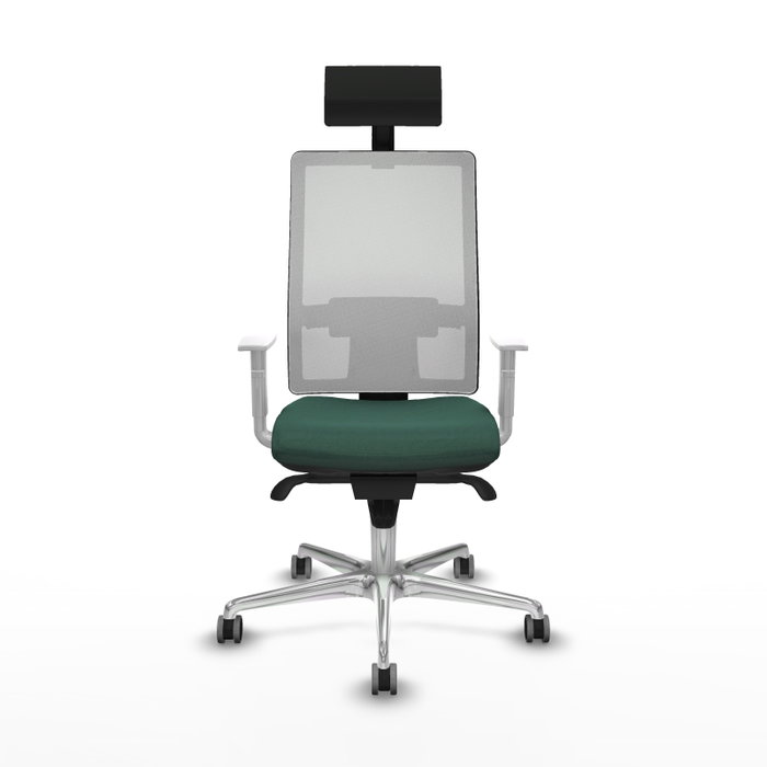 PIQUERAS Y CRESPO Silla de oficina Horna con mecanismo Sincro Verde botella y Blanco PIQUERAS Y CRESPO Silla de oficina Horna con mecanismo Sincro Verde botella y Blanco