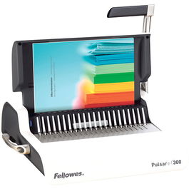 Fellowes Encuadernadora Canutillo Plástico Pulsar+ 5627601 - Perfora 17 Hojas, Encuaderna 300 Hojas