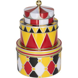 Alessi Circus Set de 3 Cajas Portaobjetos de Hojalata