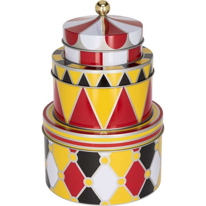 Alessi Circus Set de 3 Cajas Portaobjetos de Hojalata Alessi Circus Set de 3 Cajas Portaobjetos de Hojalata