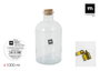 La Mediterranea Botella Frasca Red. 1000ml con Tapón de Corcho
