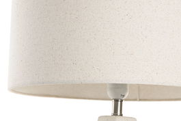 DKD Home Decor - Lámpara de Mesa Urbana, Diseño Abstracto Geométrico, Color Crudo, 38x66 cm, Incluye Bombilla E27