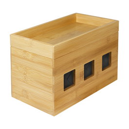 LogiLink Caja de gestión de cables de bambú