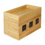 LogiLink Caja de gestión de cables de bambú