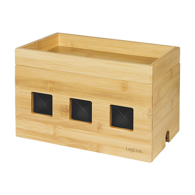 LogiLink Caja de gestión de cables de bambú LogiLink Caja de gestión de cables de bambú