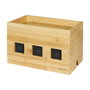 LogiLink Caja de gestión de cables de bambú
