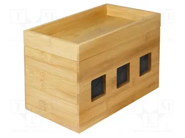 LogiLink Caja de gestión de cables de bambú