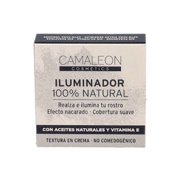 CAMALEON COSMETICS Iluminador Blanco 2,5Gr. Efecto Nacarado 100% Activos Naturales Apto Piel Sensible Vegano