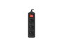 Lanberg Regleta con 3 tomas PL, 1,5 m y interruptor, negra