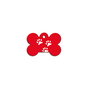 Placa identificativa para collar Imarc Bone Rojo