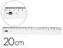Liderpapel Regla de plástico transparente irrompible de 20 cm