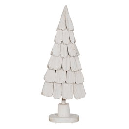Ixia Figura Árbol Blanco Madera Paulonia 38 x 20 x 100 cm