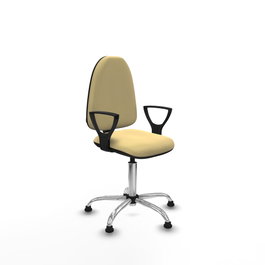 PIQUERAS Y CRESPO Silla de oficina Aýna Crema con Base Cromada