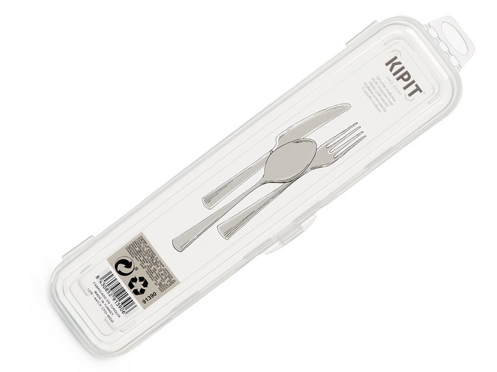 KIPIT Estuche Multiuso Cubiertos Transparente