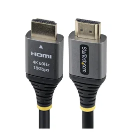 StarTech.com Cable HDMI 2.0 Premium de Alta Velocidad, 1,5 m, Negro/Plata