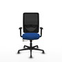 PIQUERAS Y CRESPO Silla de oficina Zulema con mecanismo Sincro/Traslack, Azul y Negro