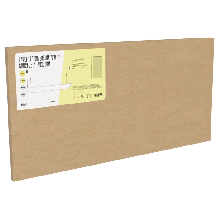 BX3 LIGHT Panel LED Modular Superslim, 1200x600 mm, 72W, 3000K, Blanco Cálido, Empotrable para Techo, BX3-PAN120060072W-WW