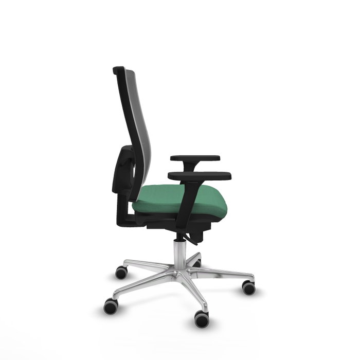 PIQUERAS Y CRESPO Silla de oficina Horna con mecanismo Sincro, Verde esmeralda y Gris