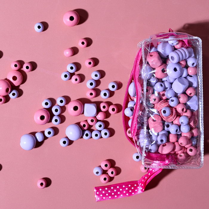 Jeux 2 momes Kit 300 Cuentas de Madera Montessori Colores Surtidos