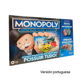 Hasbro Games Monopoly Super Electronic Banking E8978 - Juego de Mesa Electrónico con Banco en Portugués, Edad Recomendada +8 Años