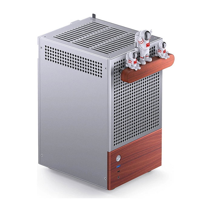 Jonsbo T6 Mini-Tower Mini-ITX con vidrio templado y madera - plata