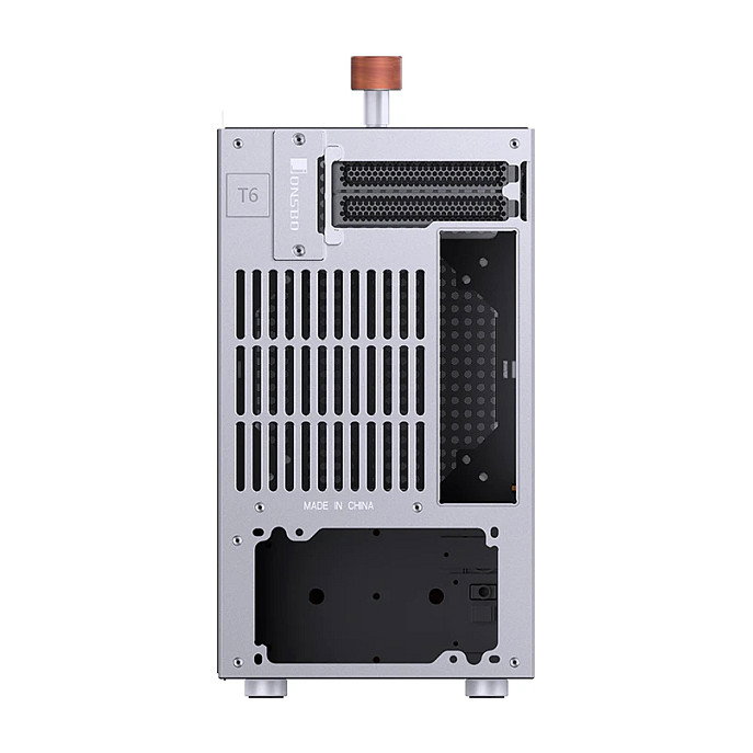 Jonsbo T6 Mini-Tower Mini-ITX con vidrio templado y madera - plata