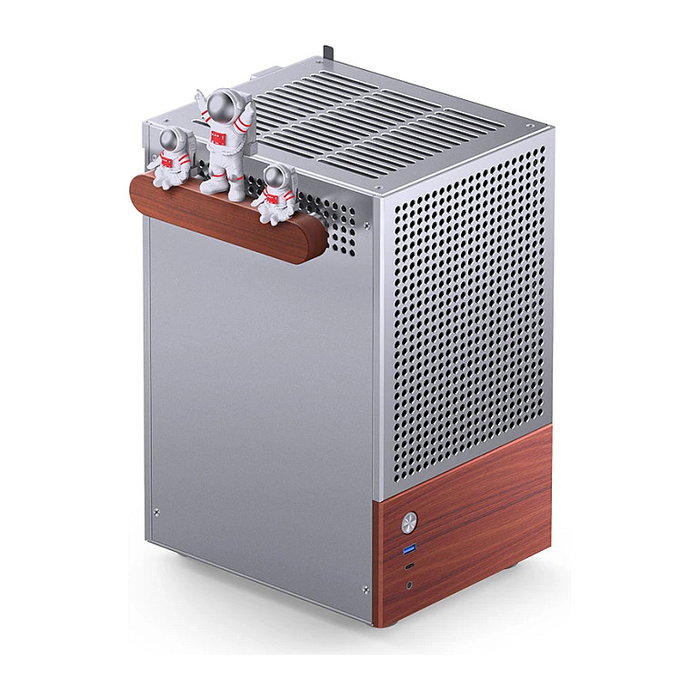 Jonsbo T6 Mini-Tower Mini-ITX con vidrio templado y madera - plata