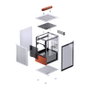 Jonsbo T6 Mini-Tower Mini-ITX con vidrio templado y madera - plata