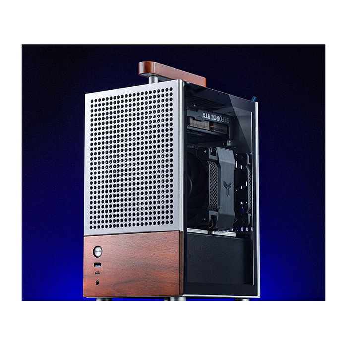 Jonsbo T6 Mini-Tower Mini-ITX con vidrio templado y madera - plata