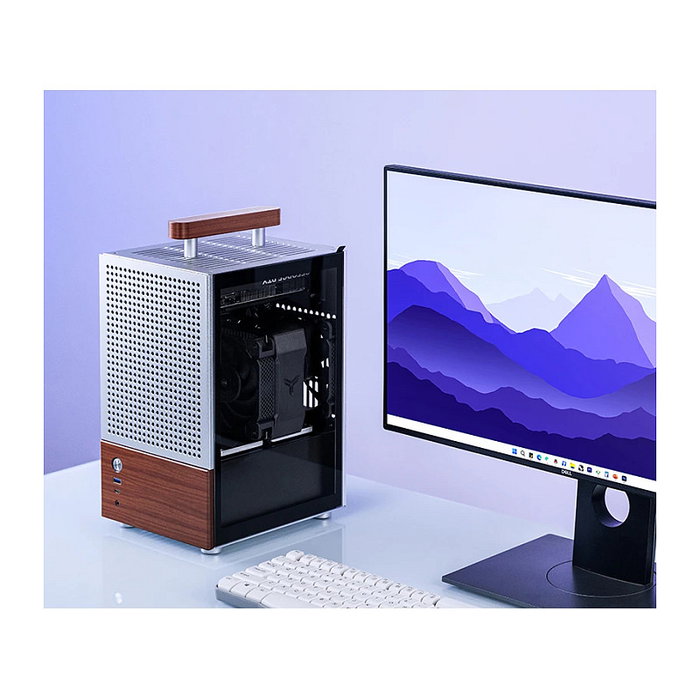 Jonsbo T6 Mini-Tower Mini-ITX con vidrio templado y madera - plata