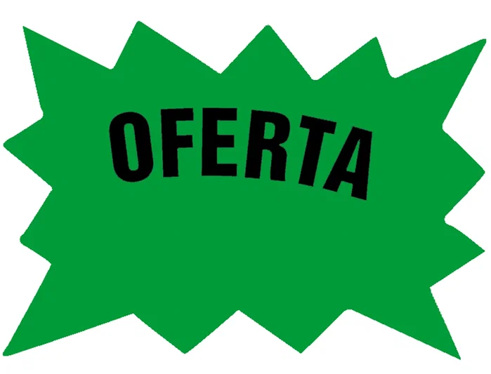 Blanca Etiqueta de cartulina marcaprecios oferta verde fluorescente 160x110 mm, 50 unidades Blanca Etiqueta de cartulina marcaprecios oferta verde fluorescente 160x110 mm, 50 unidades