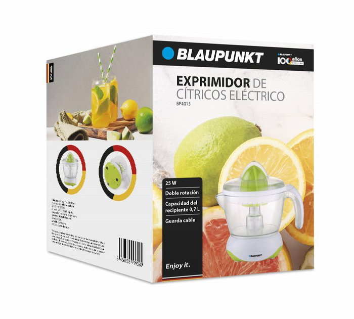 Blaupunkt Exprimidor de Cítricos Eléctrico 25W, Capacidad 0.7L para Naranjas y Limones