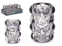 Giftdecor Portavela Bola Gris 8.4x12.5x8.4 cm (Set de 12)