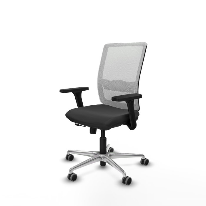 PIQUERAS Y CRESPO Silla de oficina Haches Gris oscuro y Blanco