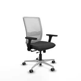 PIQUERAS Y CRESPO Silla de oficina Haches Gris oscuro y Blanco