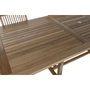 DKD Home Decor Mesa de Comedor para Terraza y Jardín Extensible Marrón Teca Set 9 piezas