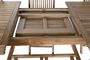 DKD Home Decor Mesa Comedor Terraza y Jardín Marrón Teca Extensible 100 x 180 cm (240cm) Set 9 piezas