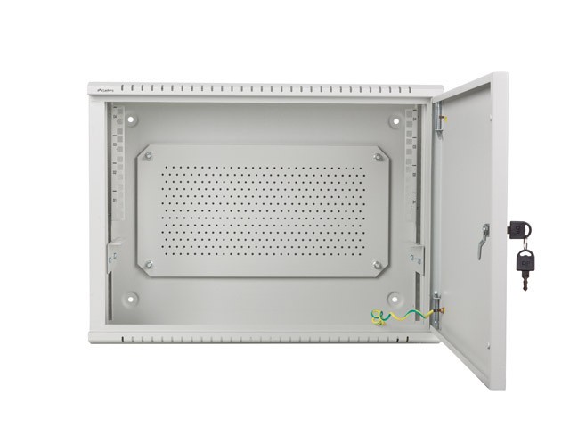 Lanberg Armario rack mural 19 pulgadas 4U+3U gris