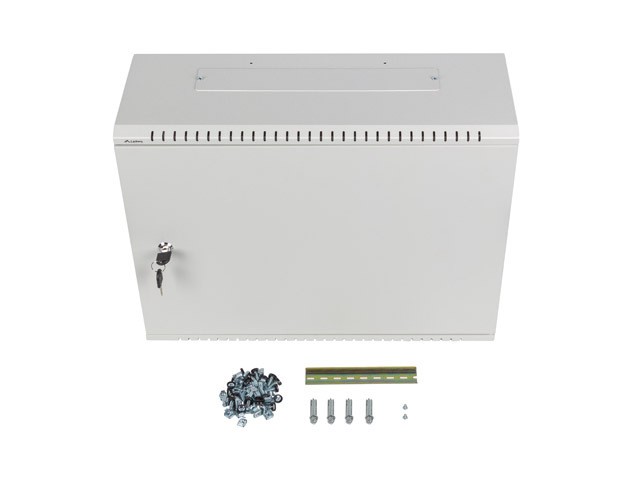 Lanberg Armario rack mural 19 pulgadas 4U+3U gris