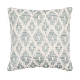 Cojín Blanco-Verde Algodón Decoración 45 X 45 cm (Set de 2)