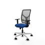 PIQUERAS Y CRESPO Silla de oficina Motilla con mecanismo Sincro/Traslack Azul y Gris