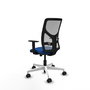PIQUERAS Y CRESPO Silla de oficina Motilla con mecanismo Sincro/Traslack Azul y Gris