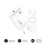 Subblim Cargador USB-C GaN 20W PD Pared/Viaje Blanco