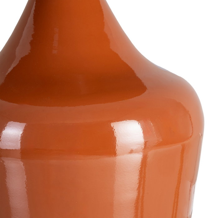 Mesa Auxiliar Terracota Metal Decoración 38 X 38 X 47 cm