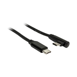 Inter-Tech Cable USB Type C a Type C de 90°, 1m, negro