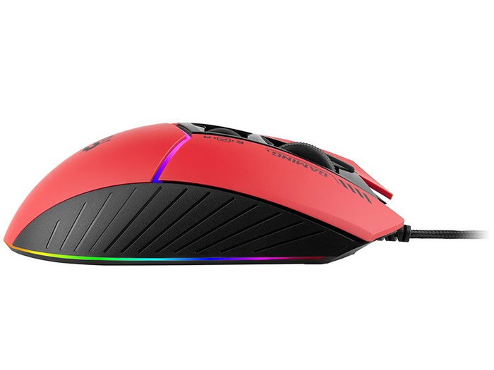A4-Tech Bloody W95Max USB Sports Red Ratón Gaming, Sensor BC3332-A, 12000 CPI, 2000 Hz, RGB, Negro y Rojo