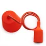 Portalámparas E27 con Cable de Tela, Rosetón PVC, Color Naranja. Ideal para Ambiente Moderno y Minimalista. Fácil Instalación.