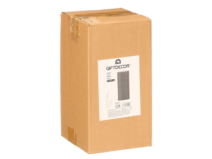 Giftdecor Jarrón Decorativo Cilíndrico de Acrílico Negro para Flores, 15x30 cm (Set de 12)