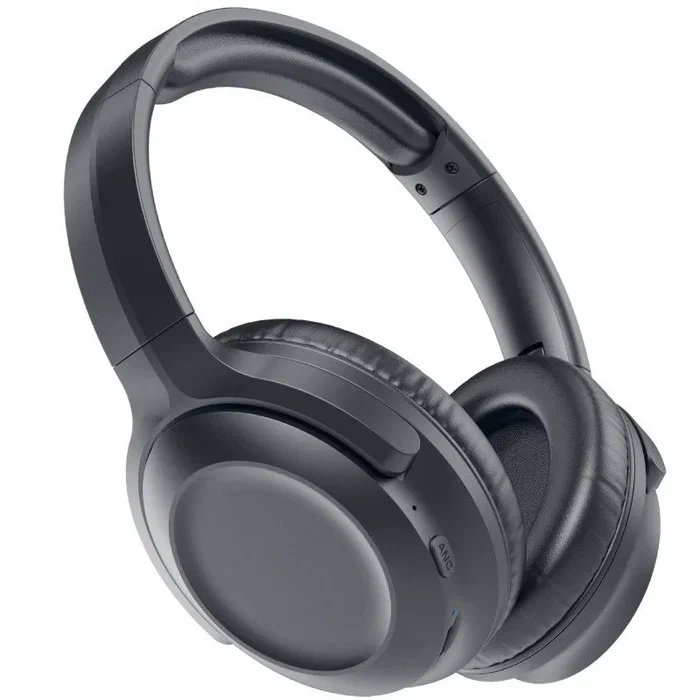 Muvit Auriculares Inalámbricos MCHPH0011 Bluetooth con Cancelación de Ruido ANC Plegables, 40h Batería, USB-C, Adaptadores y Funda de Viaje, Negro